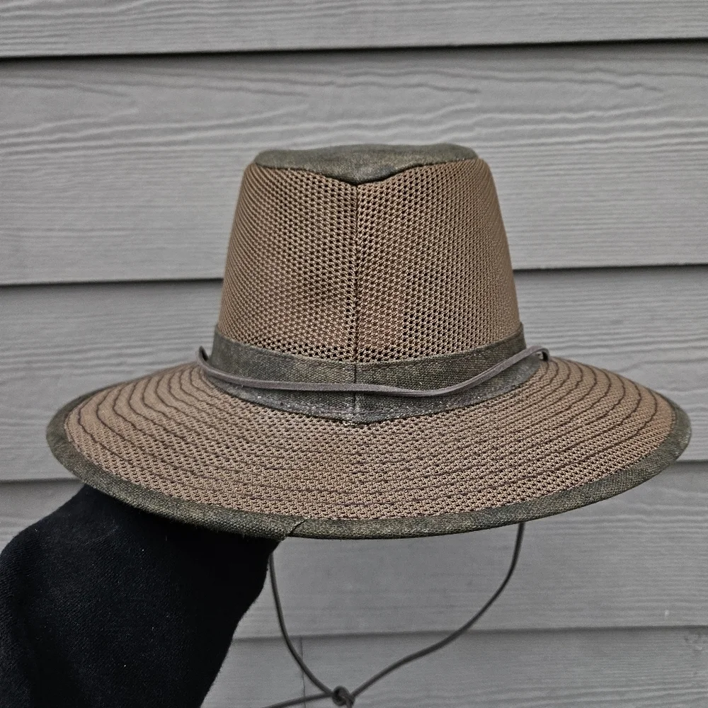 Henschel Men's Polycotton Packable Mesh Breezer Safari Outback Hat Brown Size XL
